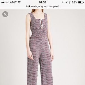 Maje size 38 tweed jumpsuit in Jaquard. Brand New